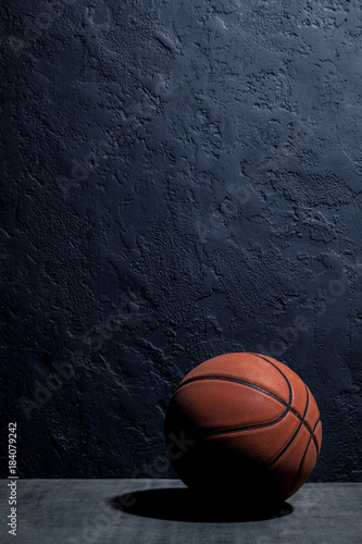 basketball on a black background