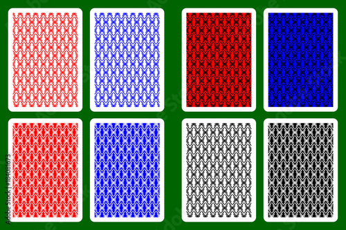 Playing Card Back Designs - butterfly pattern, vector se