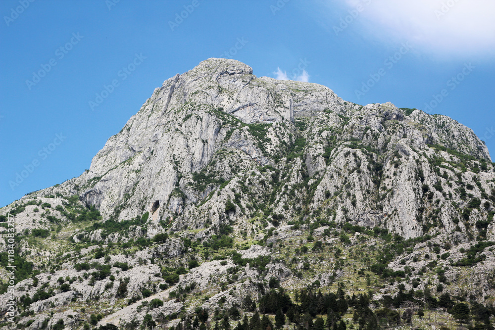 Mountains in Kotor. Montenegro