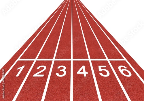 Running track illustration isolated in perspective