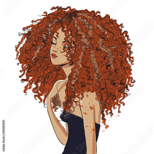 cute curly girl