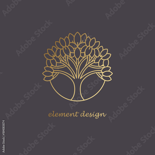 Linear tree logo.