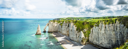 Fotografiet Panorama in Etretat France Normandie
