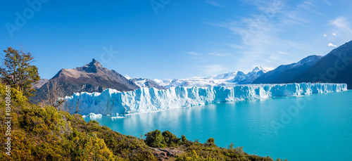 Panorama of glacier Perito Moreno in Patagonia photo