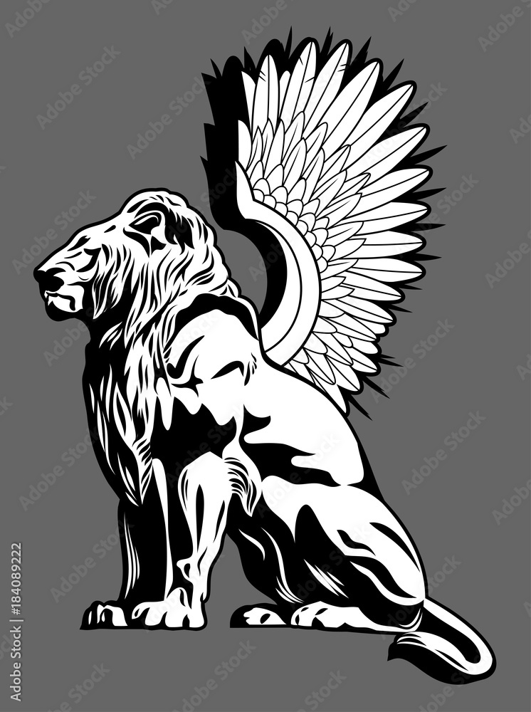 Obraz premium Fairy winged lion