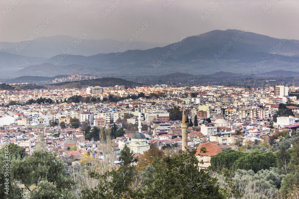 Panaromic city shot from the mountain