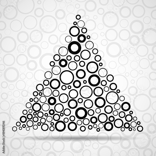 Abstract triangle of circles. Vector illustration. Eps 10