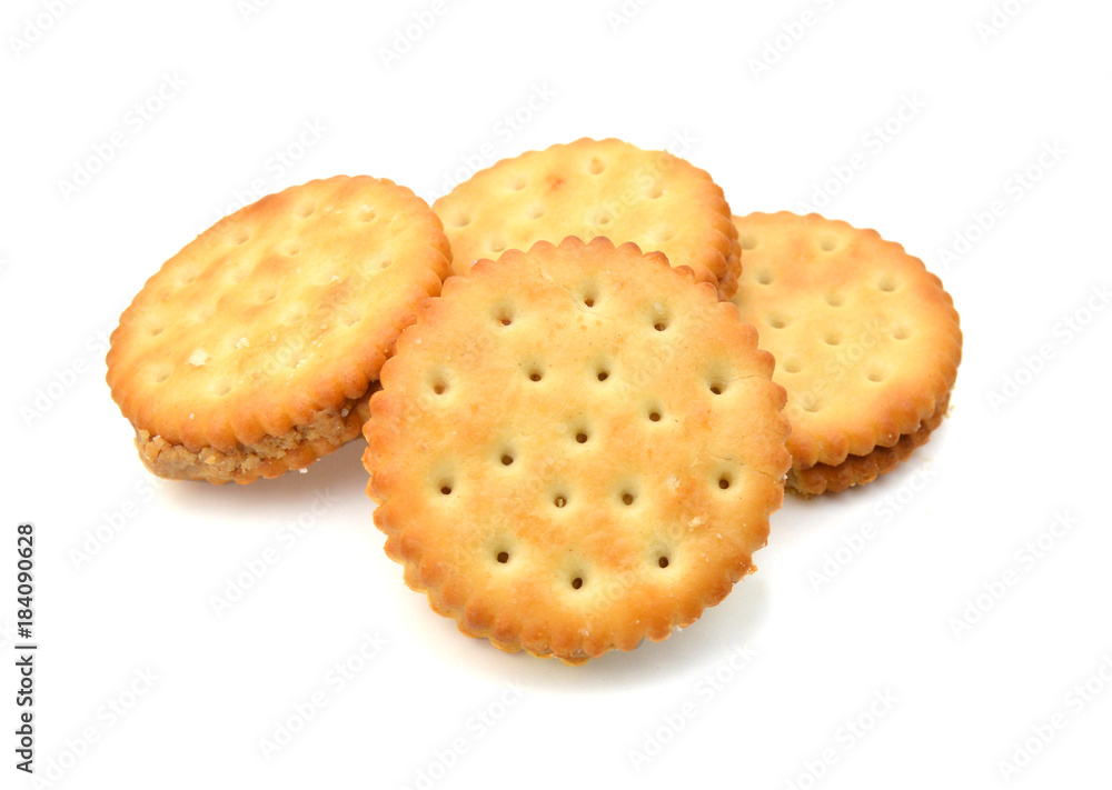 Cracker isolated on over white background Cracker isolated on over white background