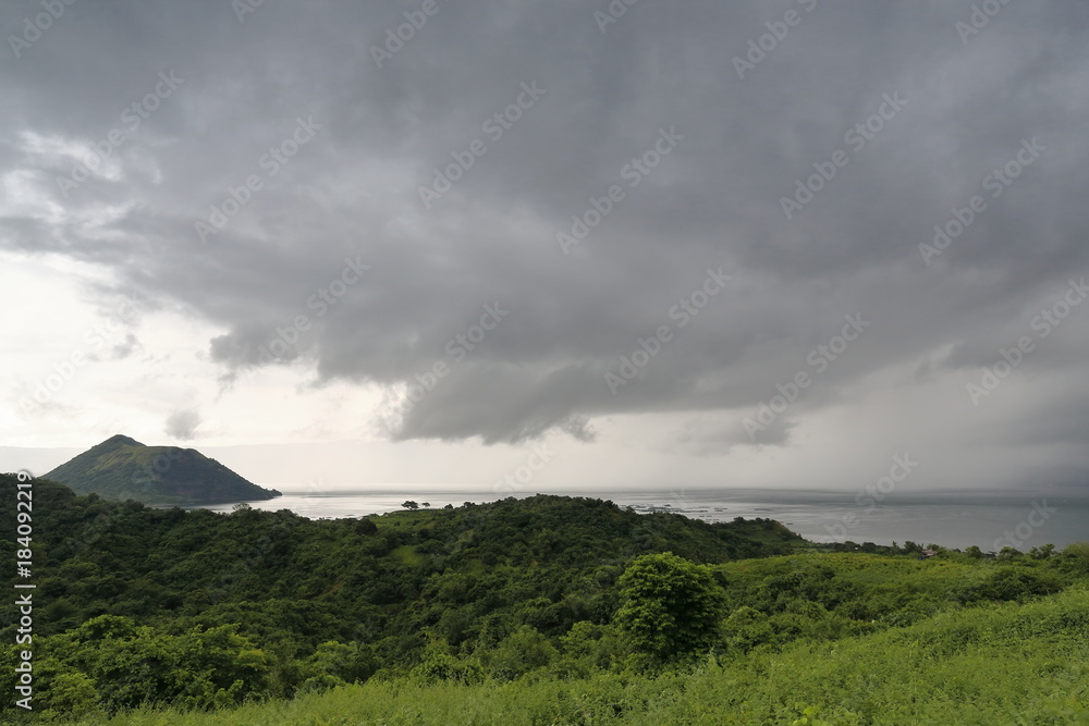 View over Binintiang Malaki-Big Leg crater-Taal lake-Tagaytay ridge. Talisay-Batangas-Luzon-Philippines. 0021 View over Binintiang Malaki-Big Leg crater-Taal lake-Tagaytay ridge. Talisay-Batangas-Luzon-Philippines. 0021