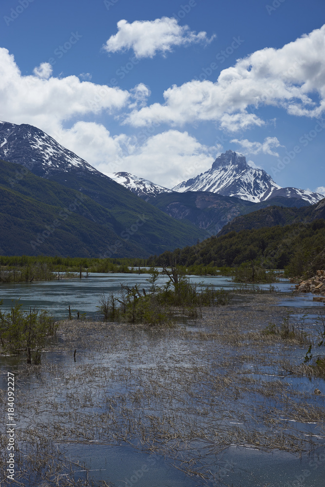 Landscape along the Carretera Austral above Rio Ibáñez in Patagonia, Chile