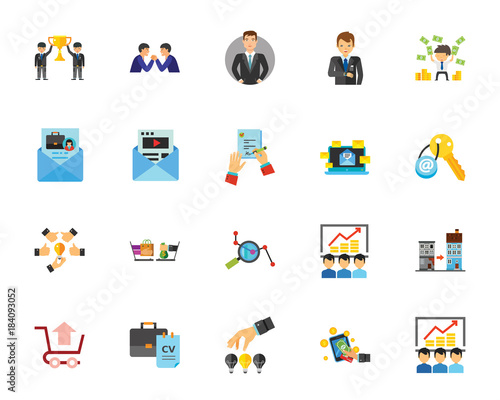 Teambuilding icon set