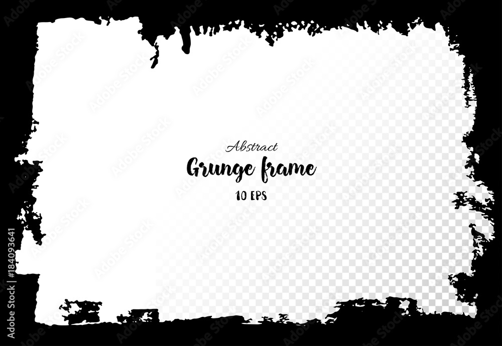 Grunge frame. Hand drawn textured design elements.