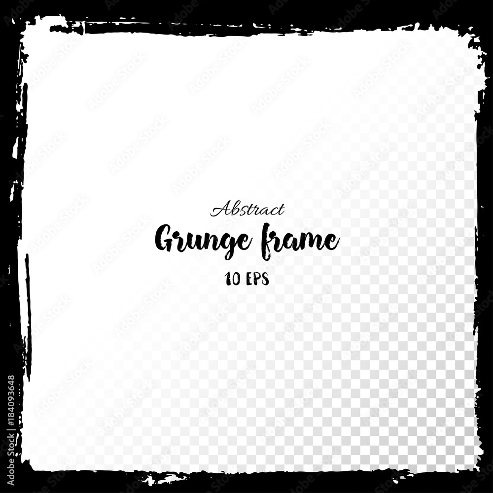 Fototapeta premium Grunge frame. Hand drawn textured design elements.