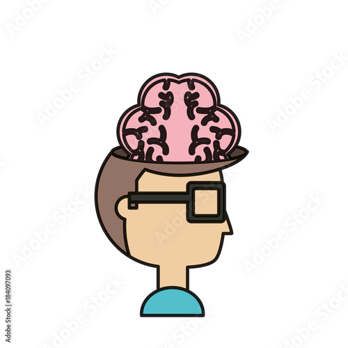 man head and brain icon