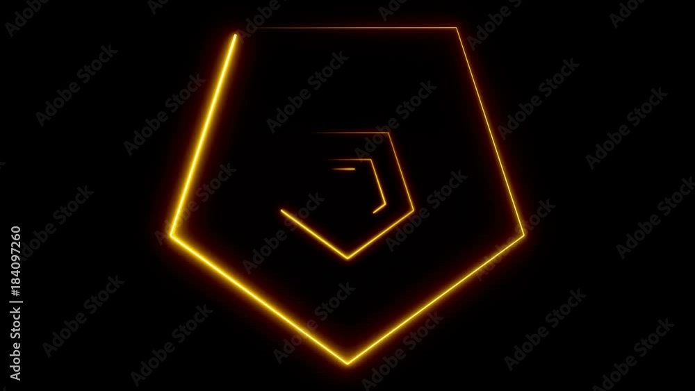 Abstract background with neon polygons. Seamless loop Abstract background with neon polygons. Seamless loop
