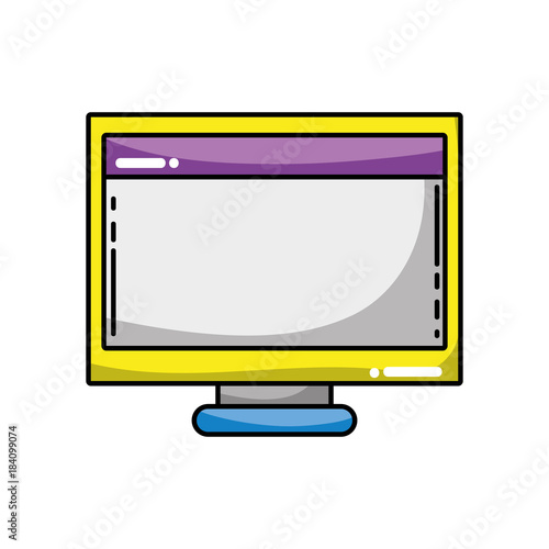 computer technology with screen and webside design photo