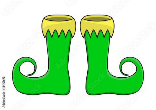 Elf shoes pair design isolated on white background
