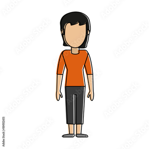 Young woman avatar cartoon icon vector illustration graphic design © Jemastock