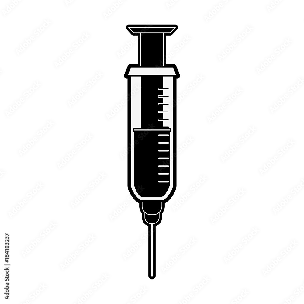 Syringe medical tool icon vector illustration graphic design Syringe medical tool icon vector illustration graphic design