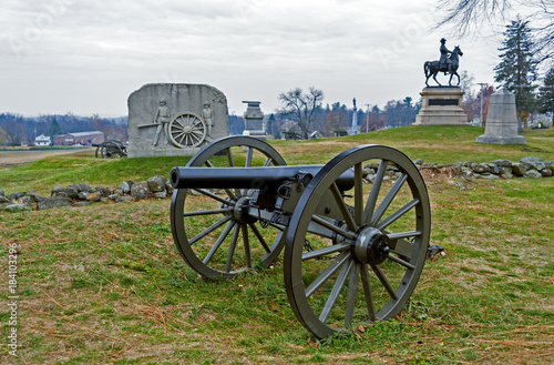 View of the Gettysburg battlefield, site of the bloodiest battle of the Civil War.  photo