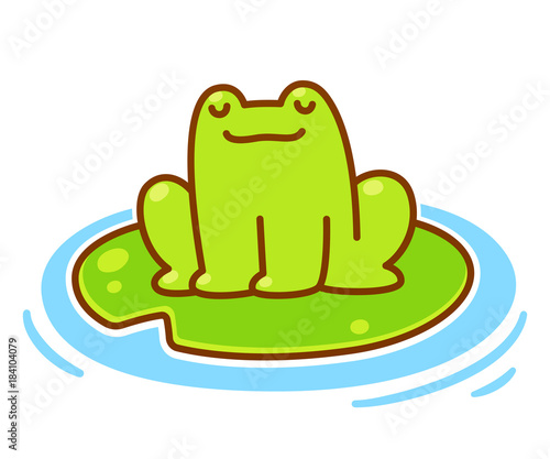 Cute cartoon frog