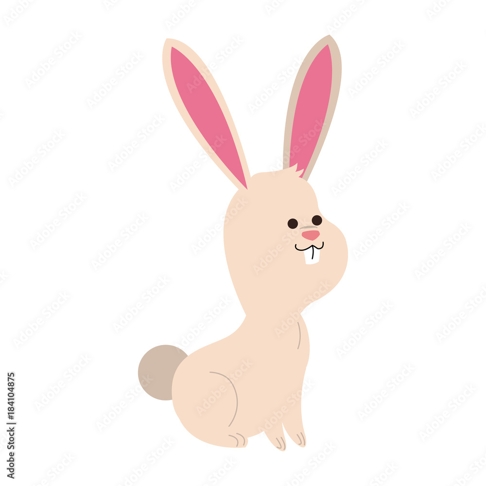 Fototapeta premium Cute bunny cartoon icon vector illustration graphic design