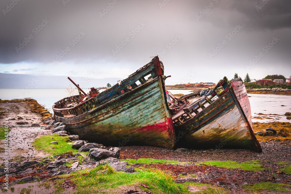 Abandoned fishing boats