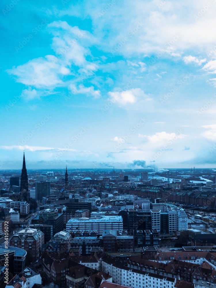 Fototapeta premium Panorama miasta Hamburg 