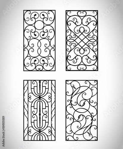 Vector illustration products of steel and iron.