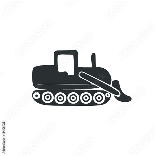 Tractor icon. Vector Illustration