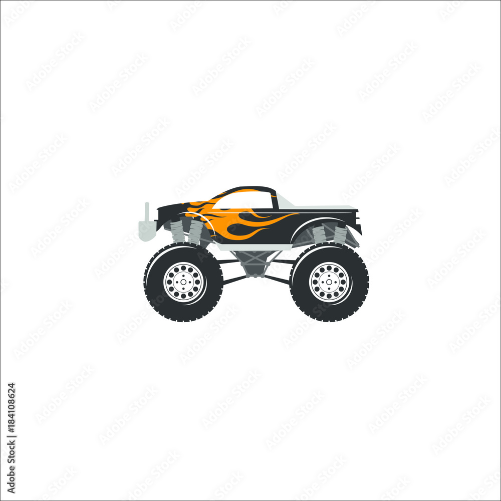 Monster truck icon. Vector Illustration Monster truck icon. Vector Illustration