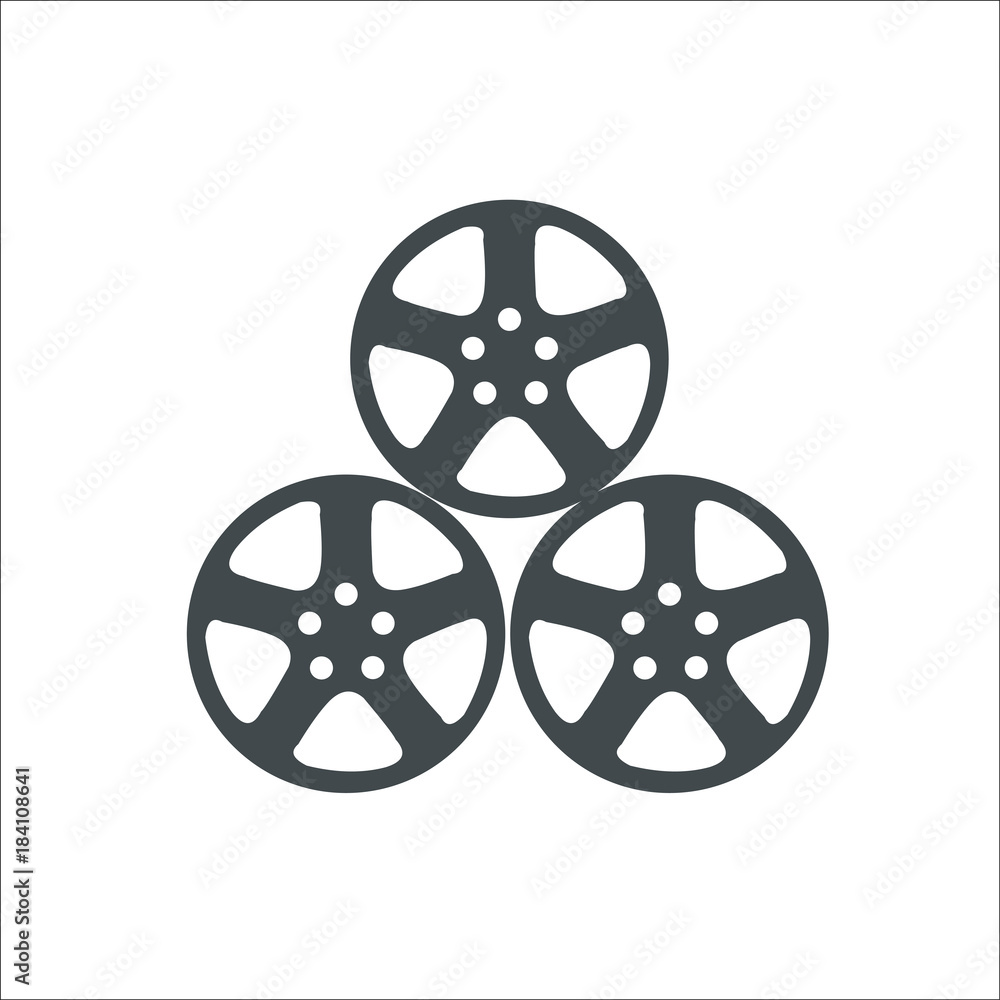 Wheel icon. Vector Illustration Wheel icon. Vector Illustration