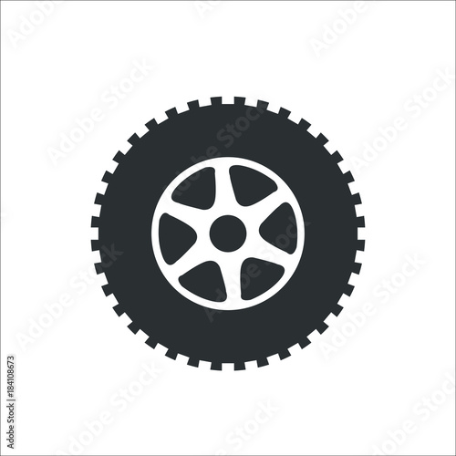 Wheel icon. Vector Illustration