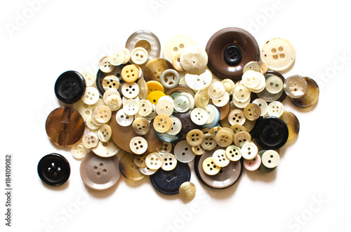 Foto different buttons on a white background