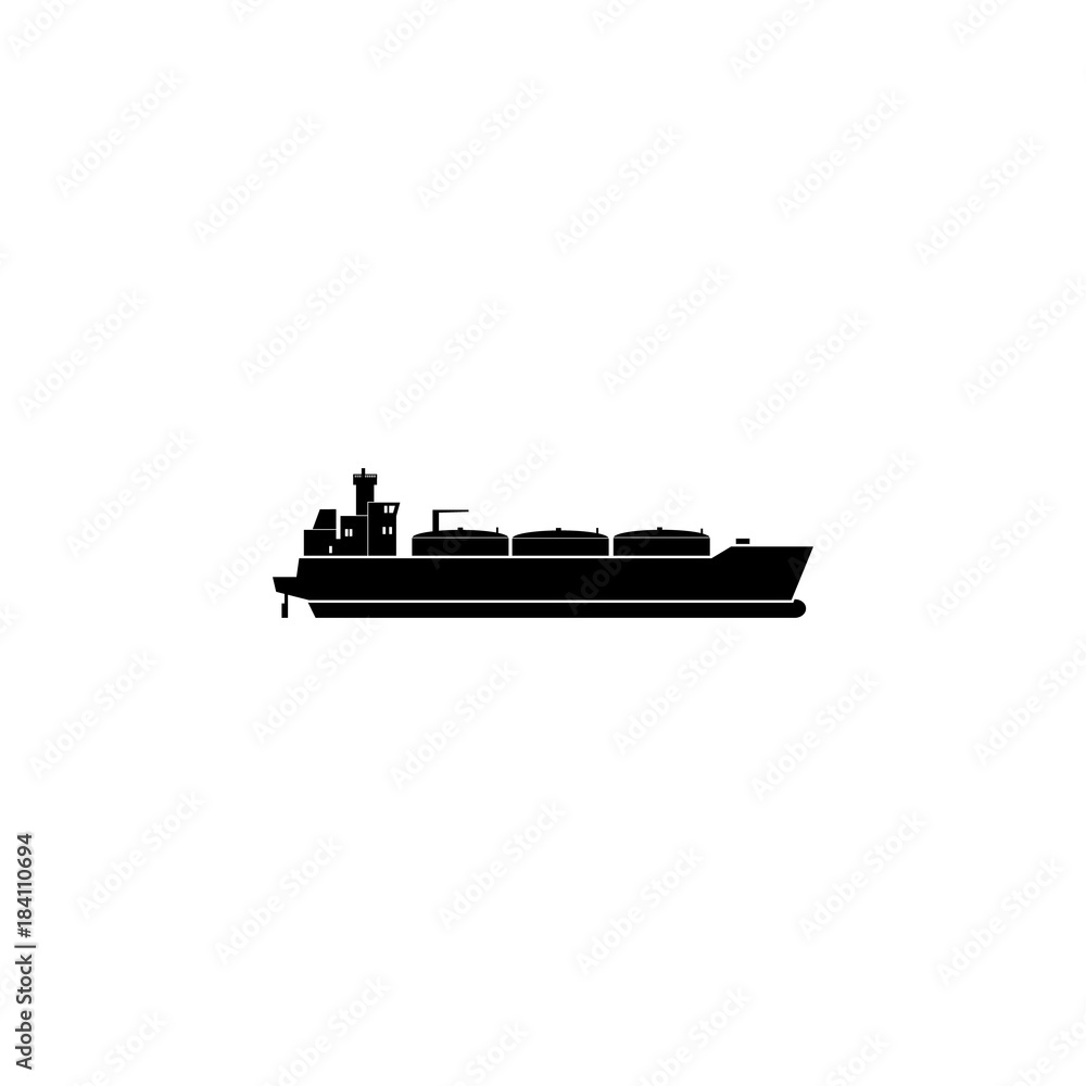 Oil tanker ship icon. Water transport elements. Premium quality graphic design icon. Simple icon for websites, web design, mobile app, info graphics
