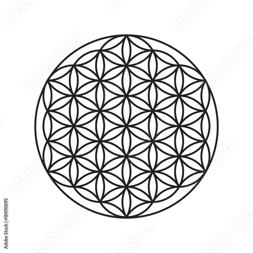 Sign of a flower of life, a pattern of circles