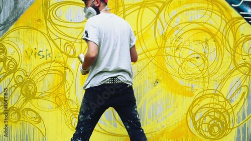 Graffiti on a fence.