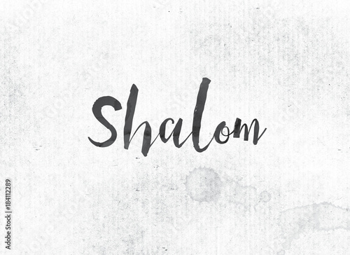 Foto Shalom Concept Painted Ink Word and Theme