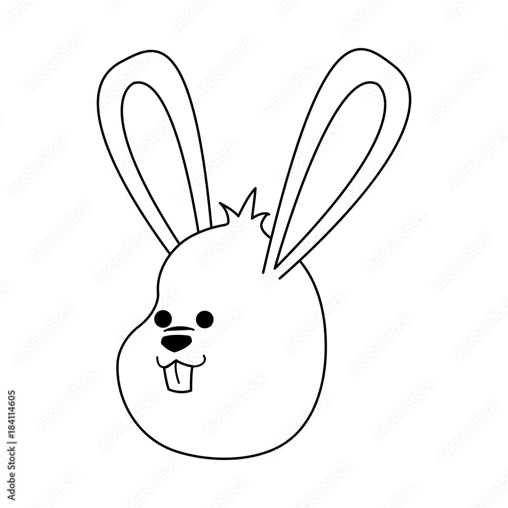 Obraz premium Cute bunny cartoon icon vector illustration graphic design