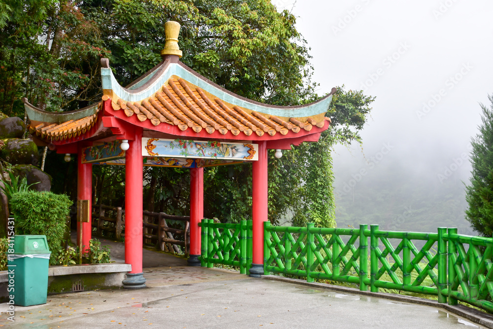 Fototapeta premium Genting Highlands, Malaysia - November 2, 2017:Chin Swee Temple Wishing Board