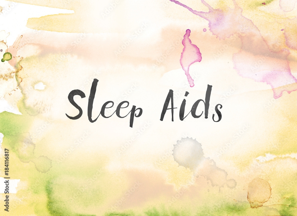 Obraz premium Sleep Aids Concept Watercolor and Ink Painting