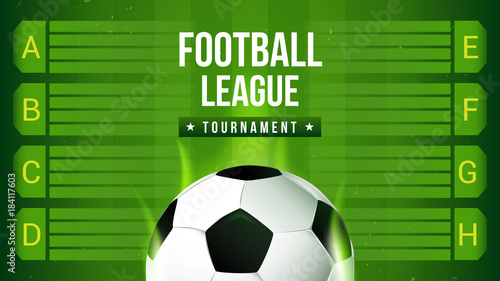 Football league tournament, Soccer qualifiers vector illustration