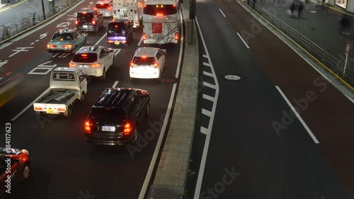 Timelapse HD video in Tokyo Japan illustrating fast motion and speed concepts of a busy fast paced congested world with an increasing population photo