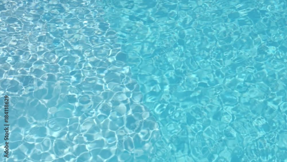 Clean blue transparent water in swimming pool Clean blue transparent water in swimming pool