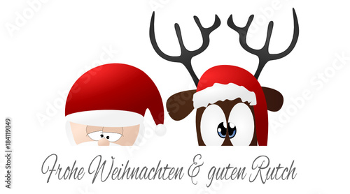 Rentier und Weihnachtsmann