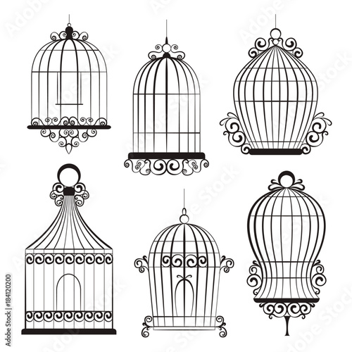 Vintage bird cages