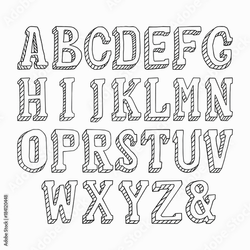 Capital letters on notebook
