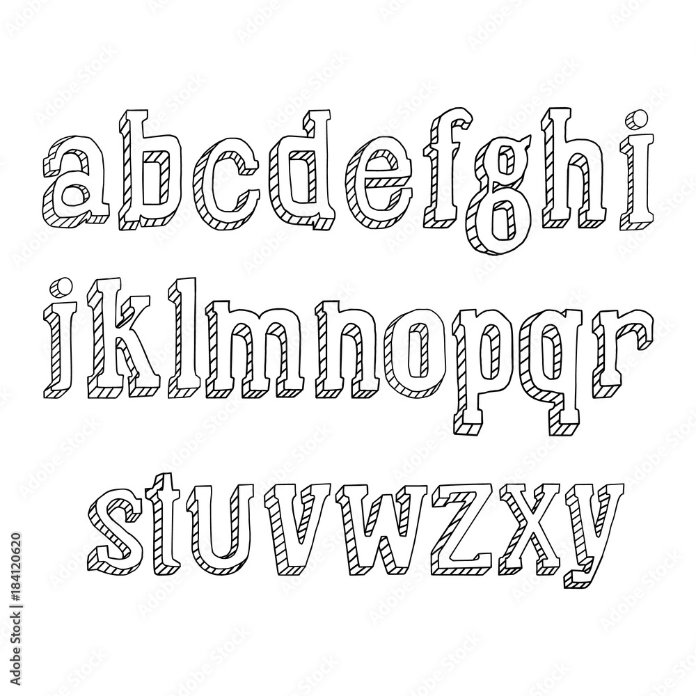 Fototapeta premium Small letters on a white background.