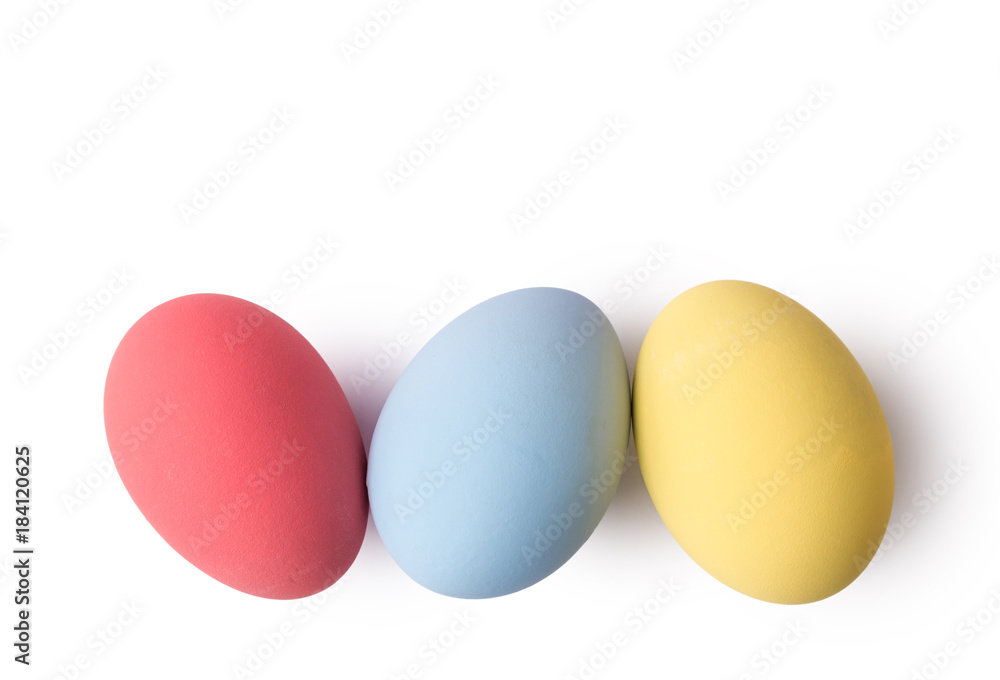 easter egg on white in top view easter egg on white in top view