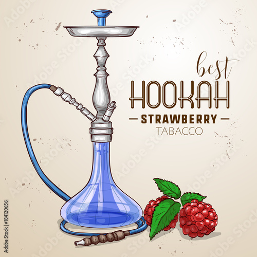 Vector hand drawn hookah